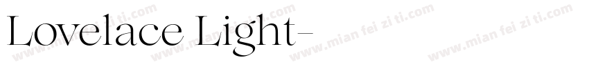 Lovelace Light字体转换
